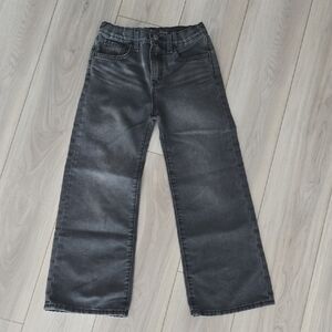 Old Navy Girls Wide Leg Black Washed Jeans